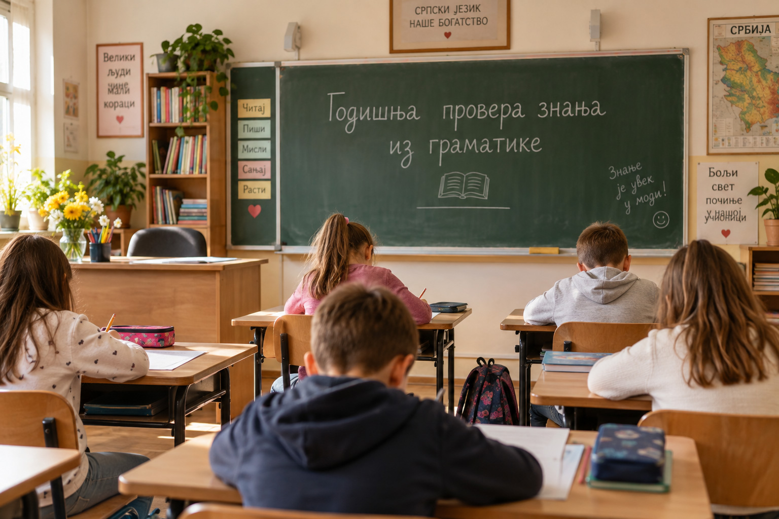 Srpski jezik: godišnja provera znanja iz gramatike