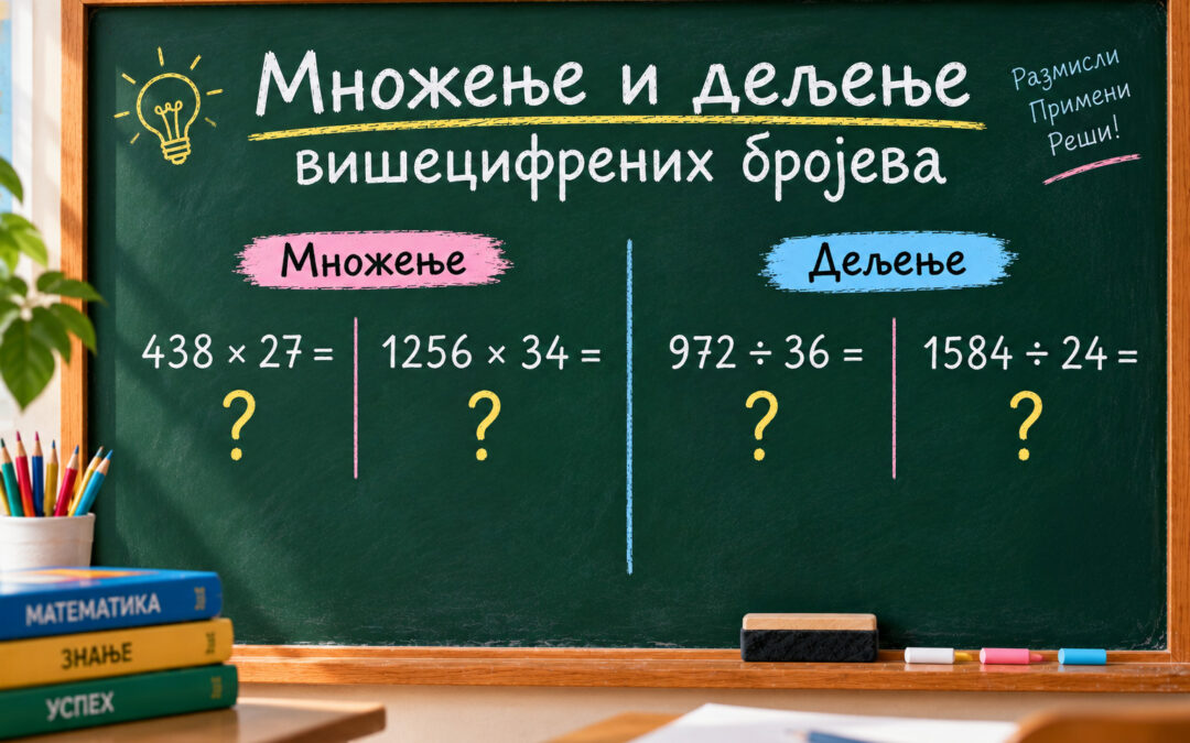 Množenje i deljenje višecifrenih brojeva – matematička vežba