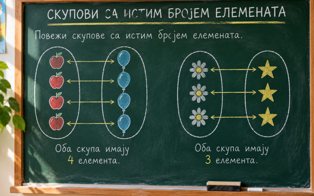 Skupovi sa istim brojem elemenata – matematička vežba
